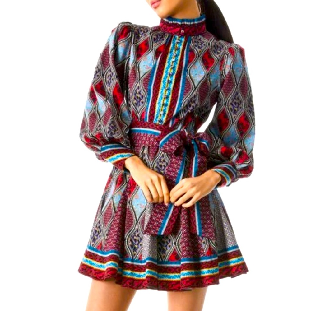 Alice and Olivia Mina button front dress